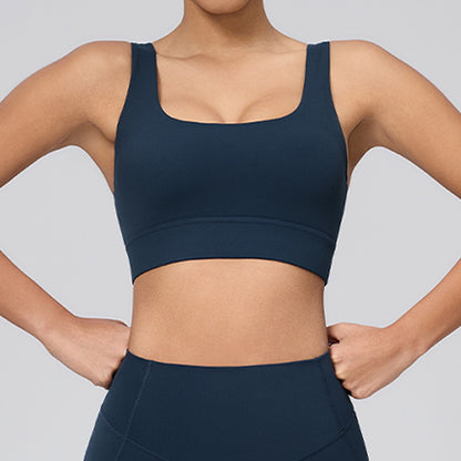 supportive U neck sports bra