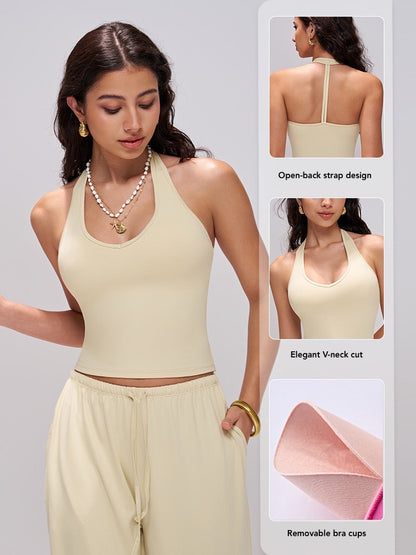 yellow athleisure tank top
