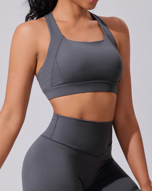 supportive sports bra with removable pads