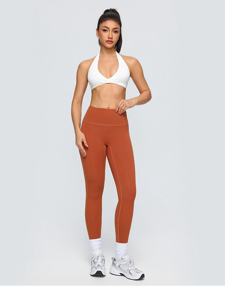 hazelnut brown supportive workout leggings