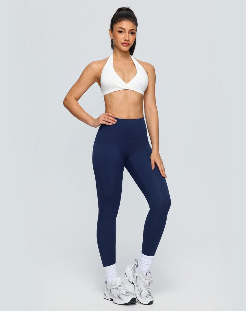 navy blue yoga pants sweat wicking 