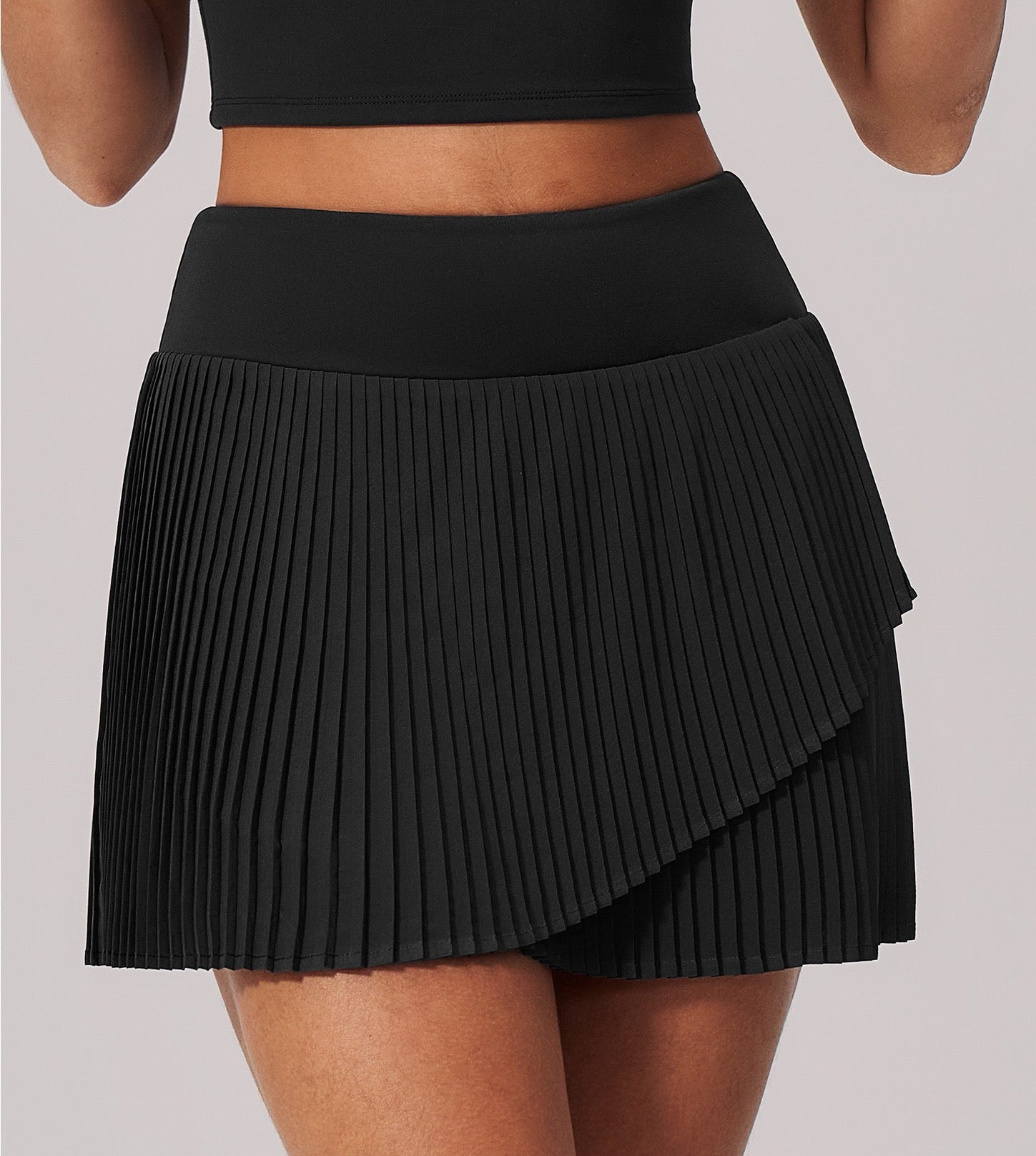 travel friendly skort black