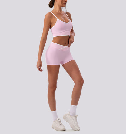trendy athleisure bra top pink