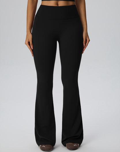 trendy bell bottom leggings black