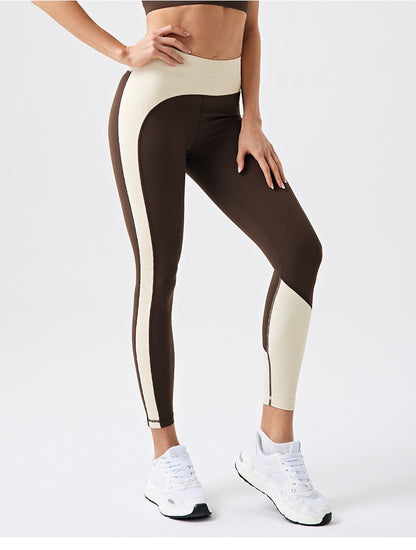 trendy color block yoga pants