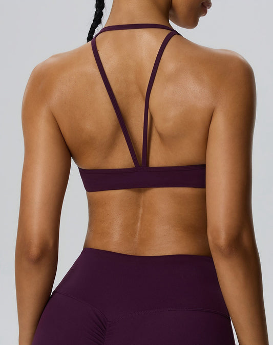 triangle back yoga bra women