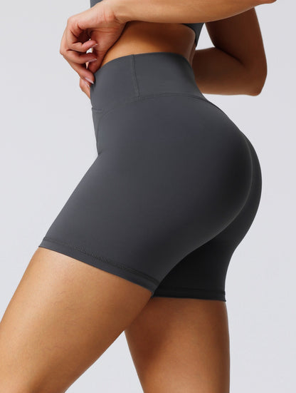 grey tummy control gym shorts