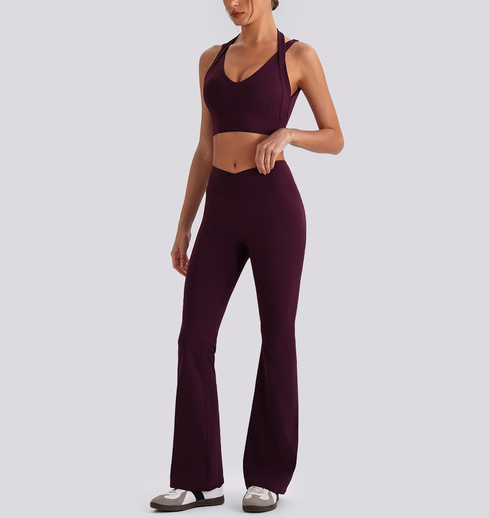 tummy control leggings flare leg 