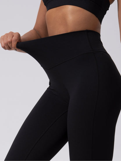 black tummy control workout leggings 