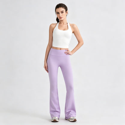 purple tummy control yoga pants