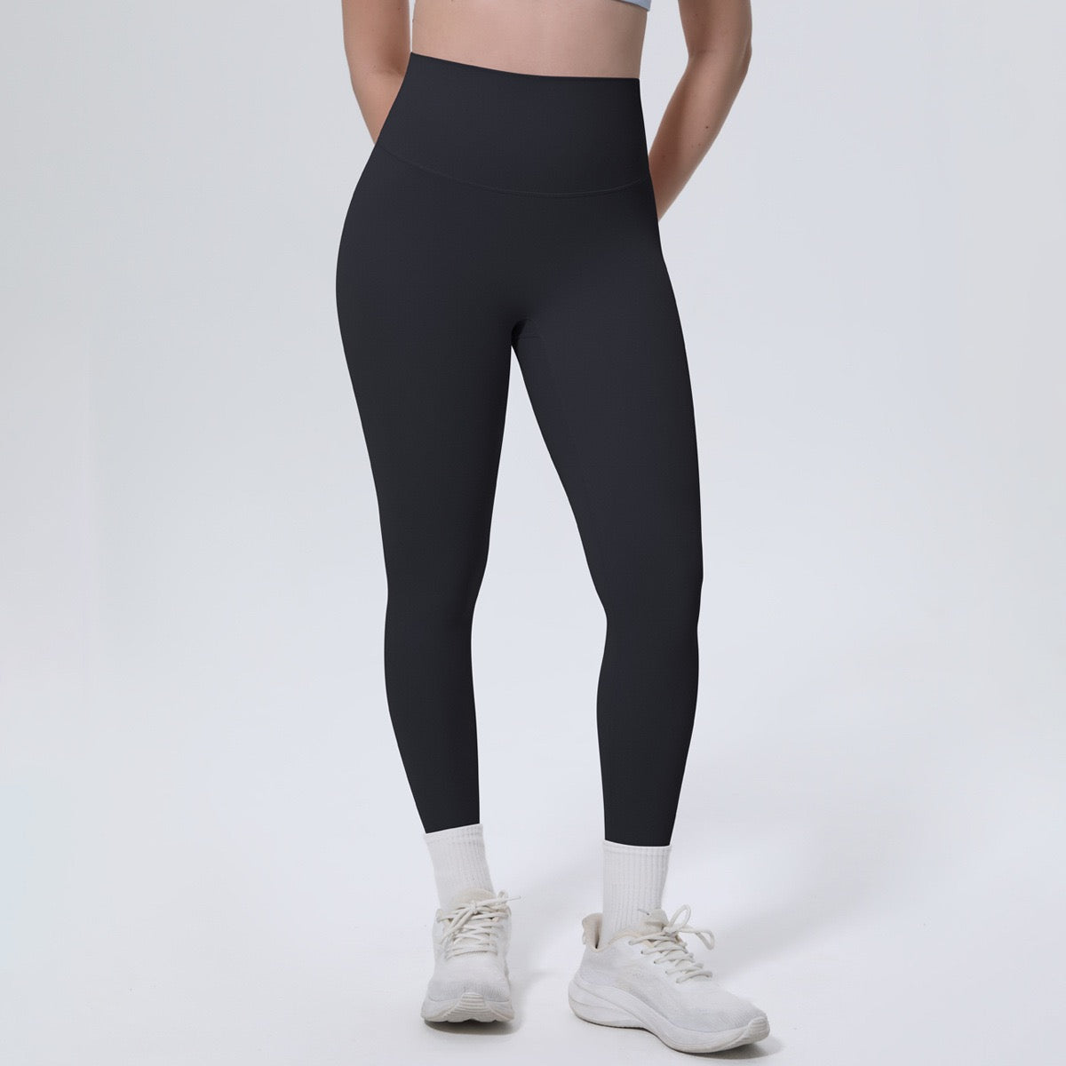 Black High Waist Workout Leggings – Squat Proof Gym Yoga Pants for Women