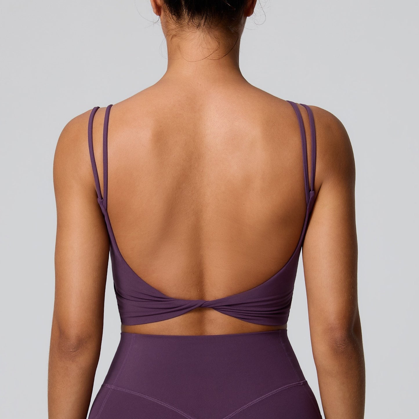 purple yoga crop top