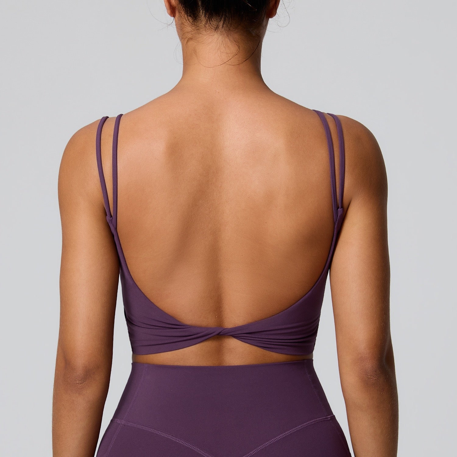 purple yoga crop top