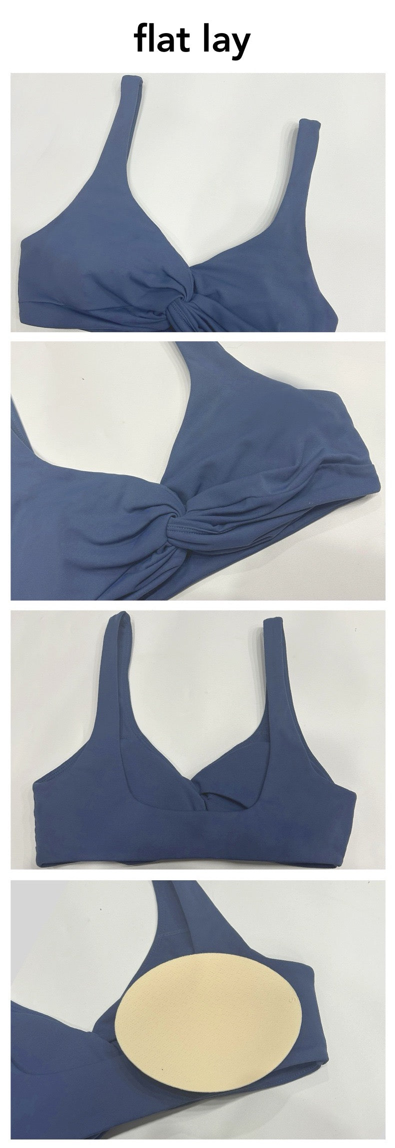 twist front workout bra