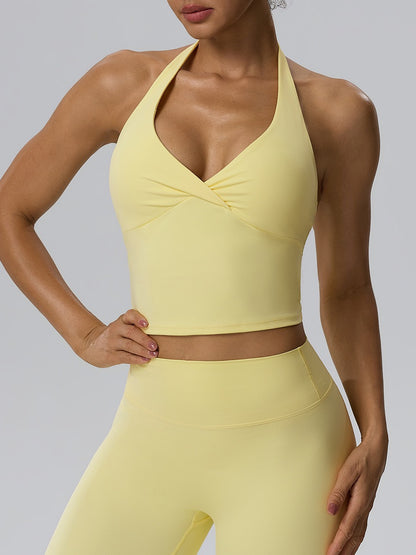 twist front workout top