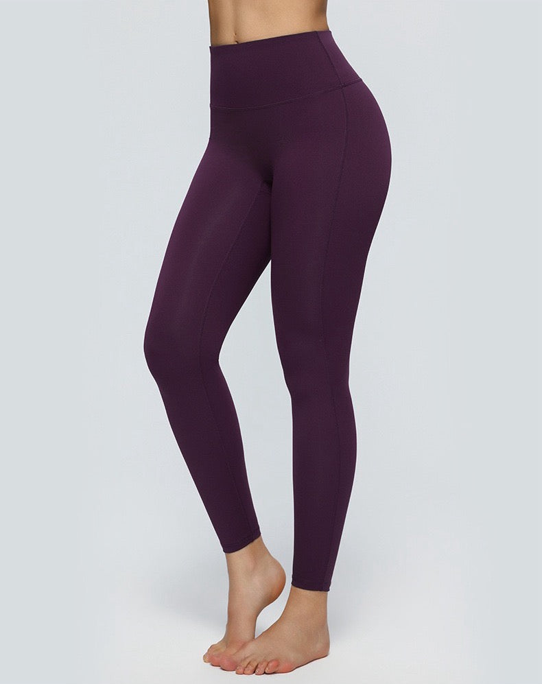ultra soft fitness leggings purple