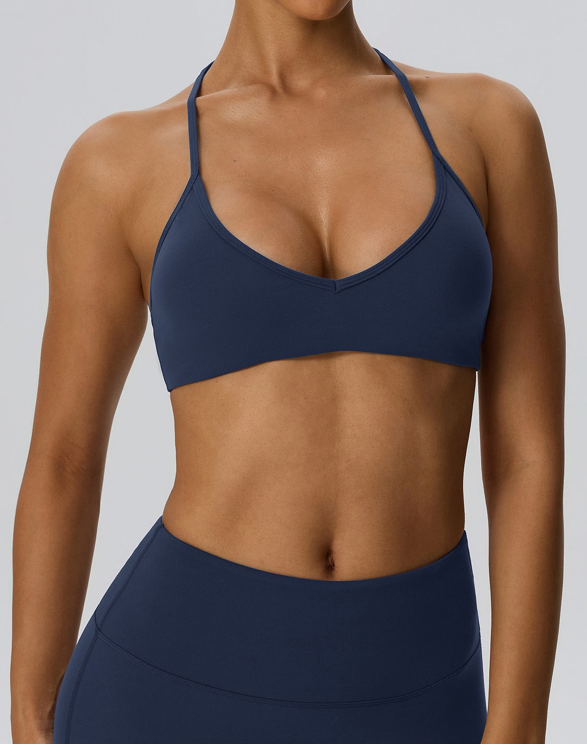 v neck padded yoga top
