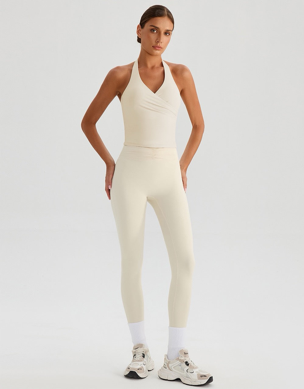 beige halter tank for everyday wear