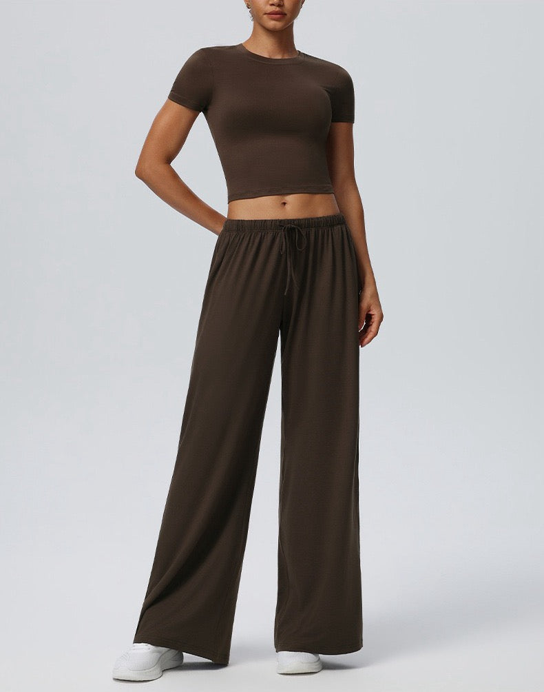 versatile travel lounge pants brown