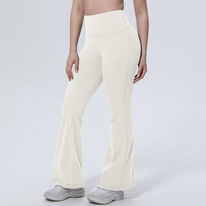 vintage inspired flare yoga pants white colour