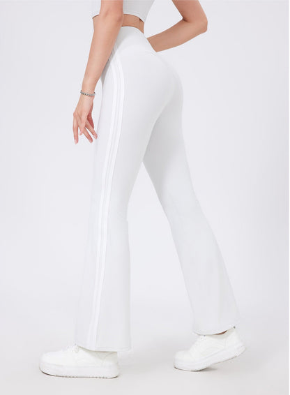 white yoga flare leggings