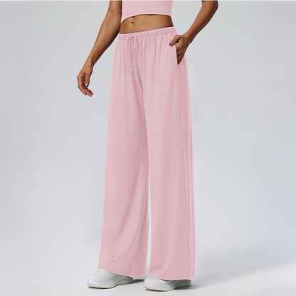 pink wide leg pants