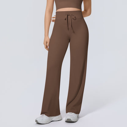 brown wide leg yoga pants