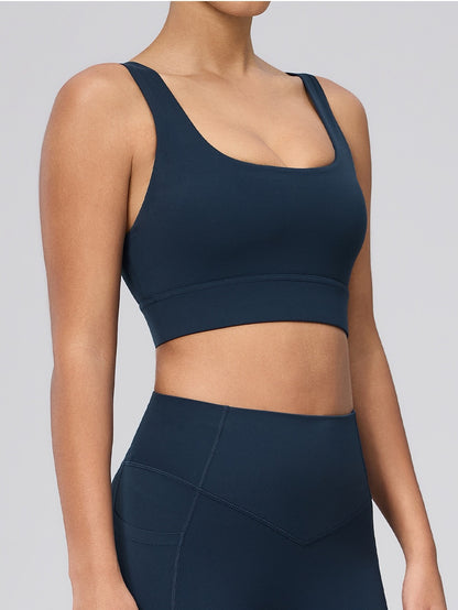 wide strap sports bra for women