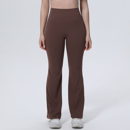 tummy control flare leggings brown