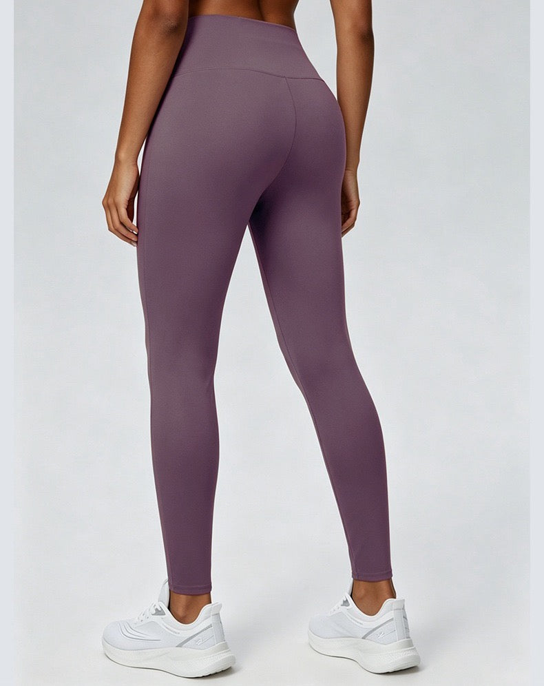 purple gym pants high rise women