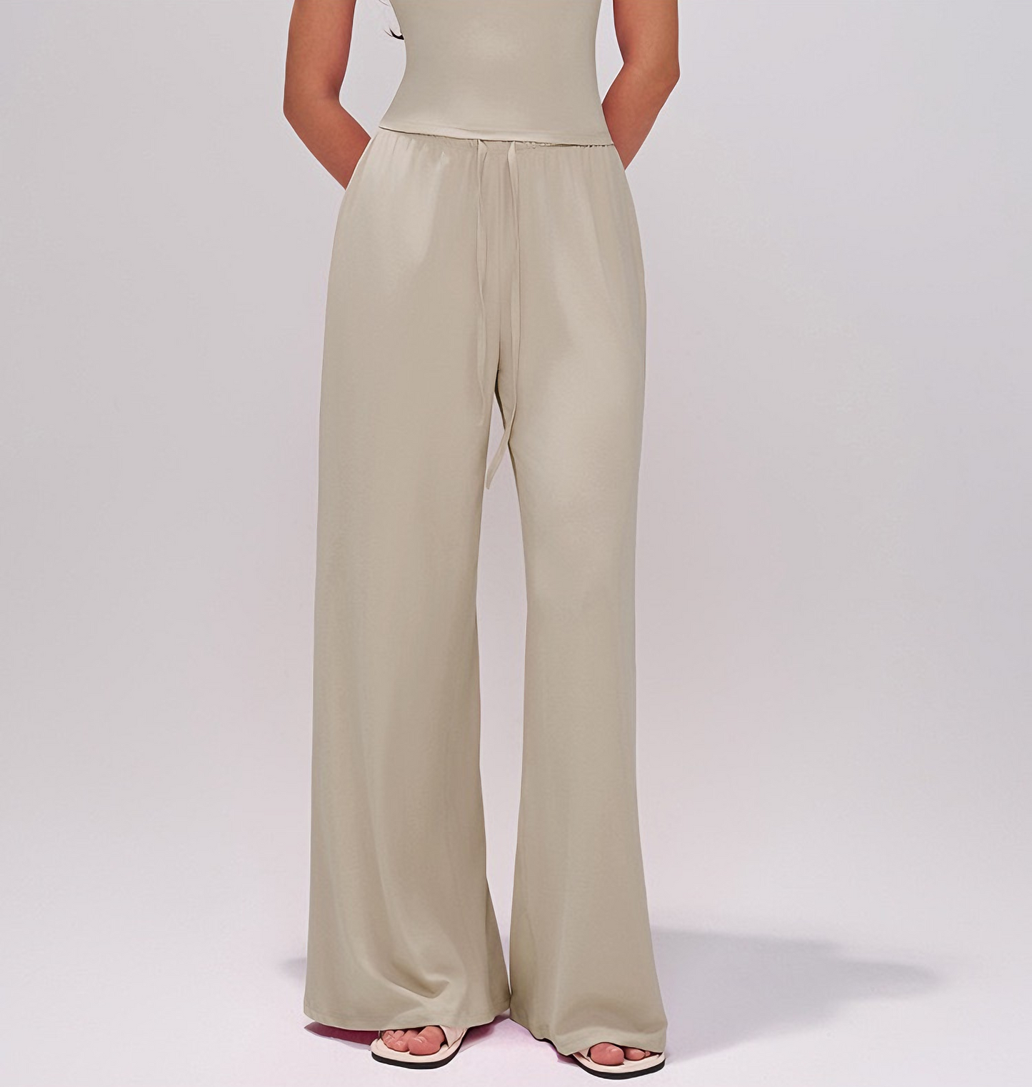 women lounge wide leg pants
