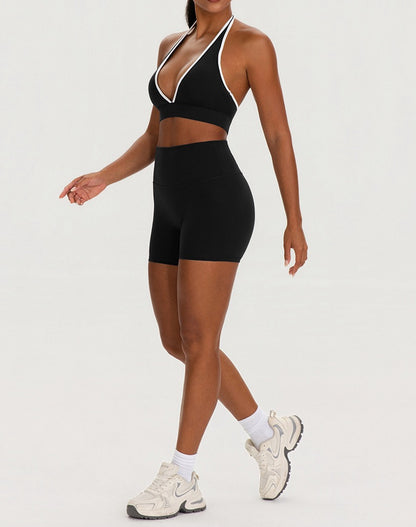 womens activewear matching set black