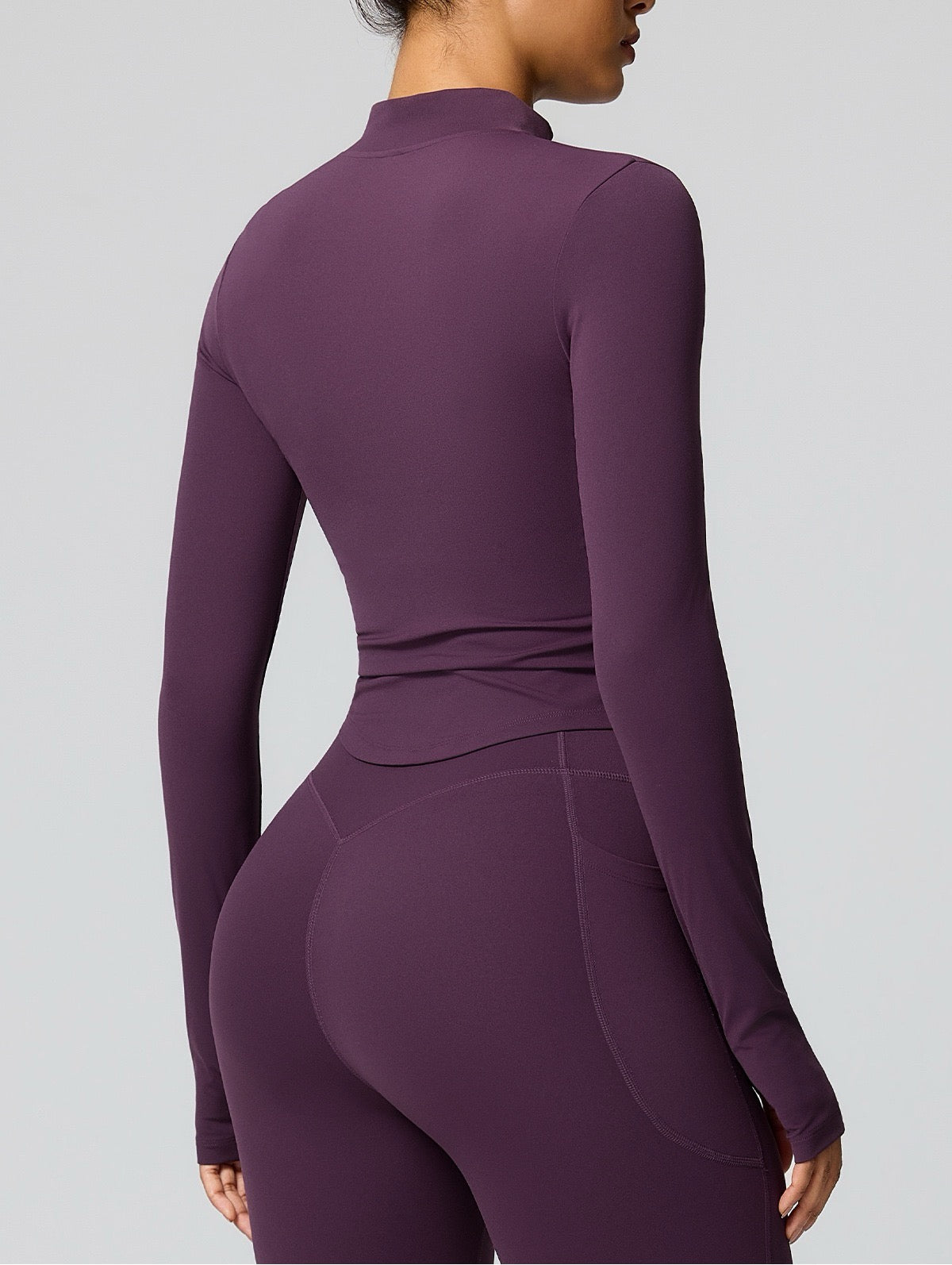 women's compression active jacket purple