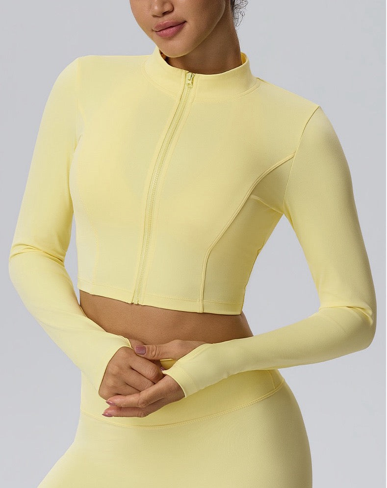 women's cropped activewear jacket