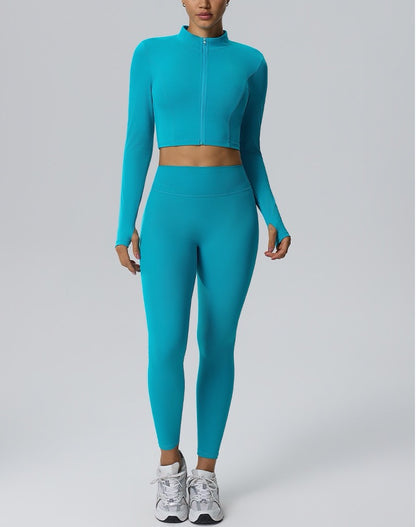women's fitted sports jacket for gym and yoga