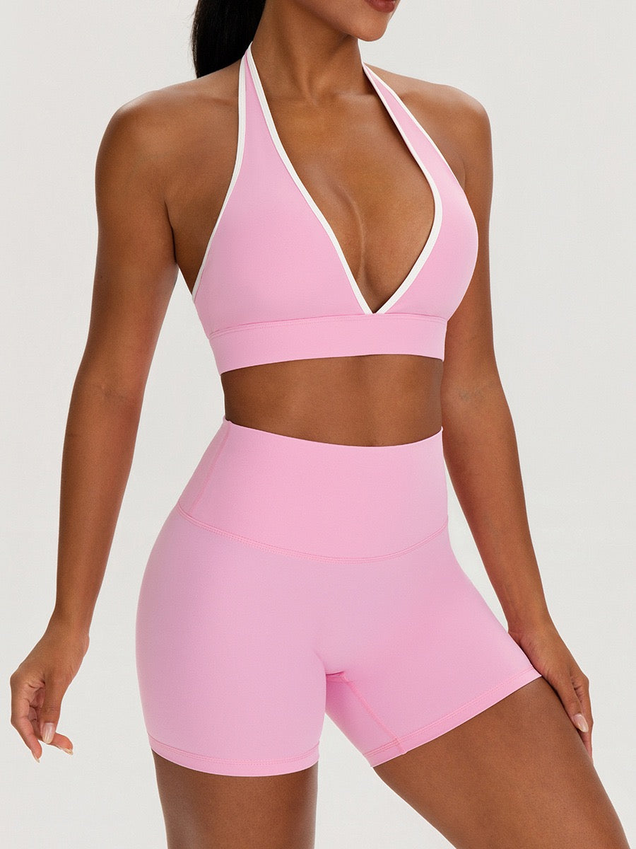 womens pink gym set 