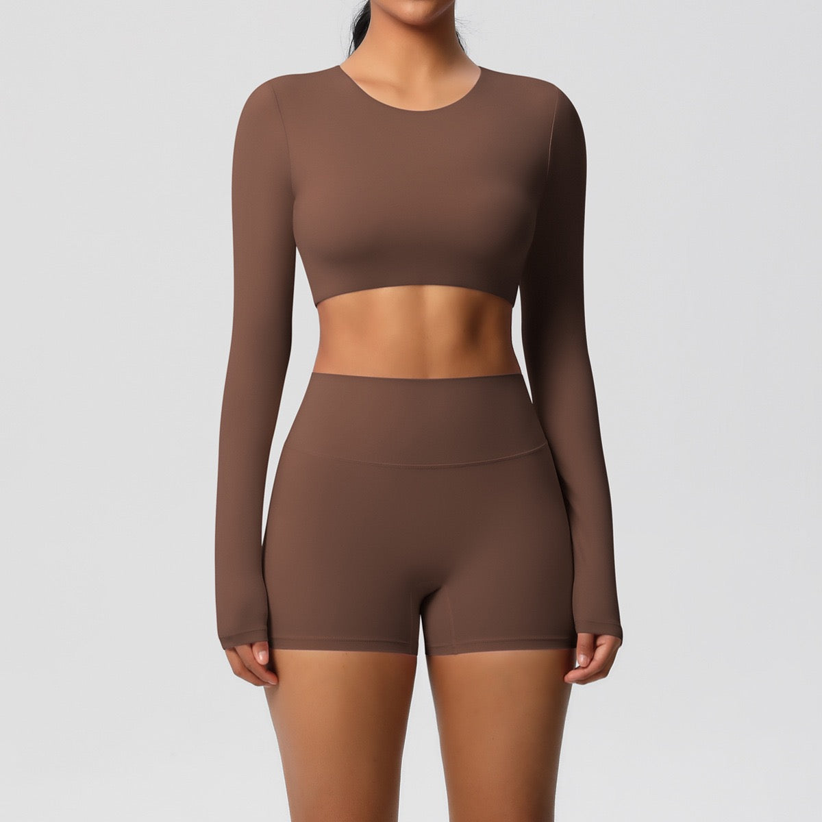 women_s long sleeve athletic top for yoga and gym