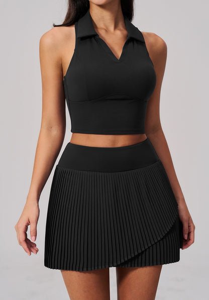 women's performance polo black