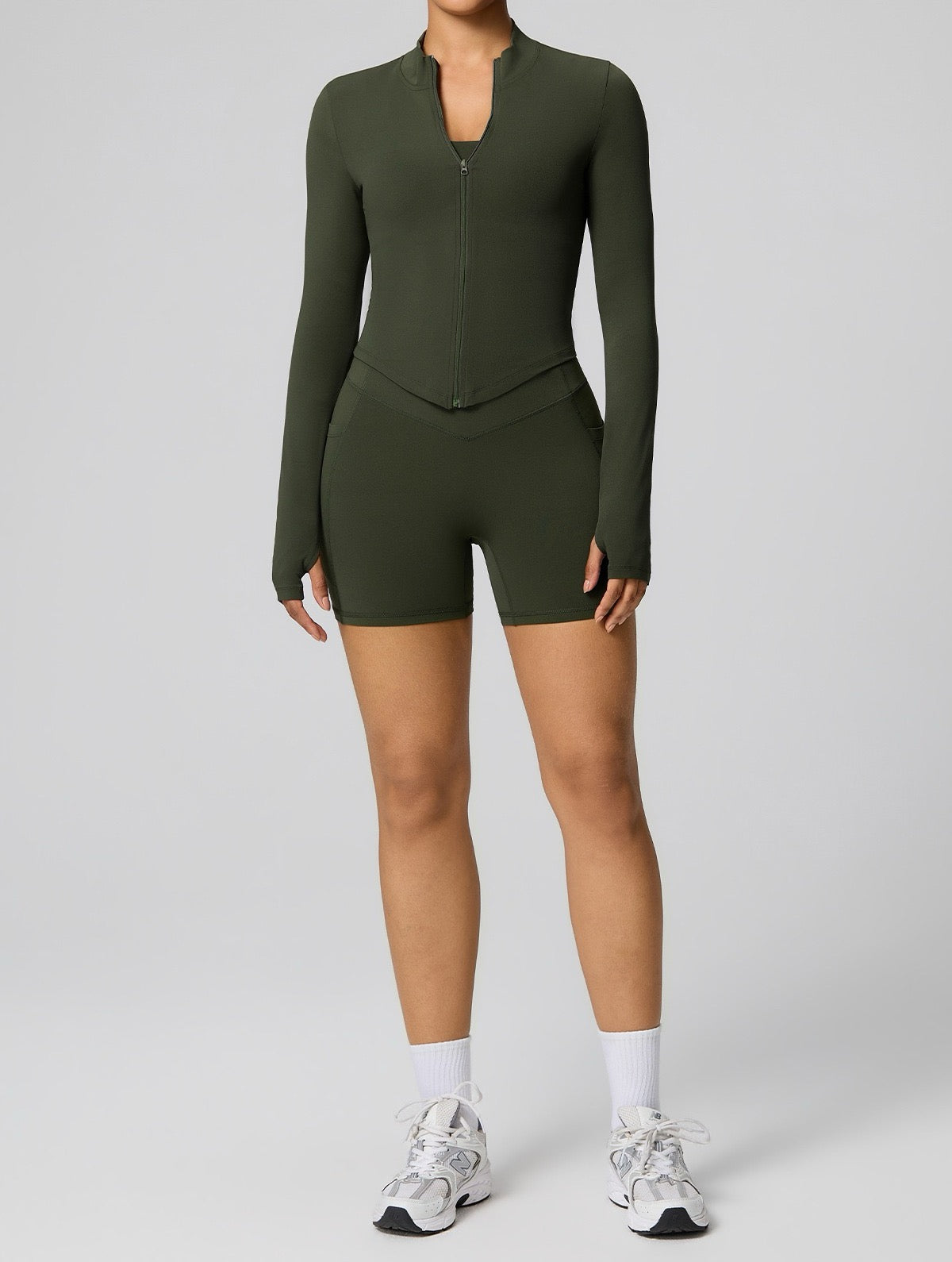 women's pilates jacket green