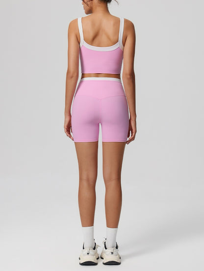 women's pink activewear shorts
