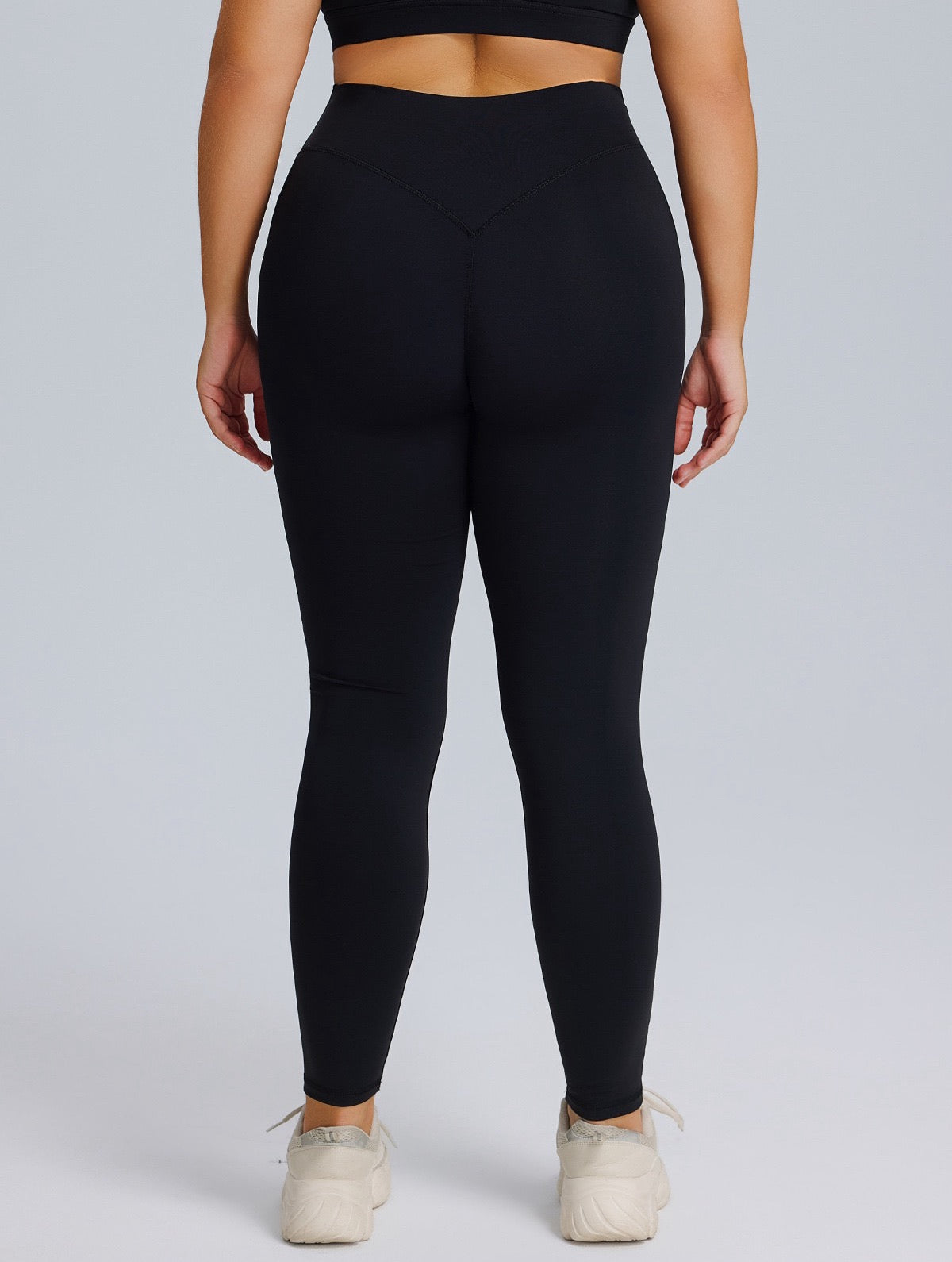 womens plus size activewear pants in black