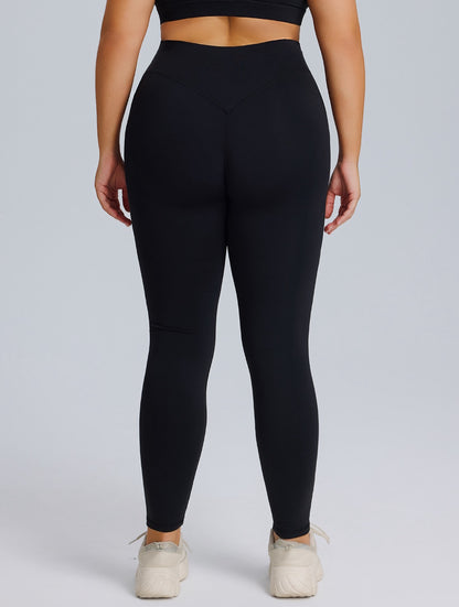 womens plus size activewear pants in black