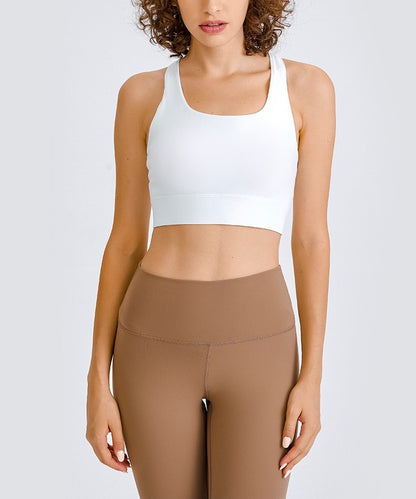 women_s racerback gym bra with hollow back