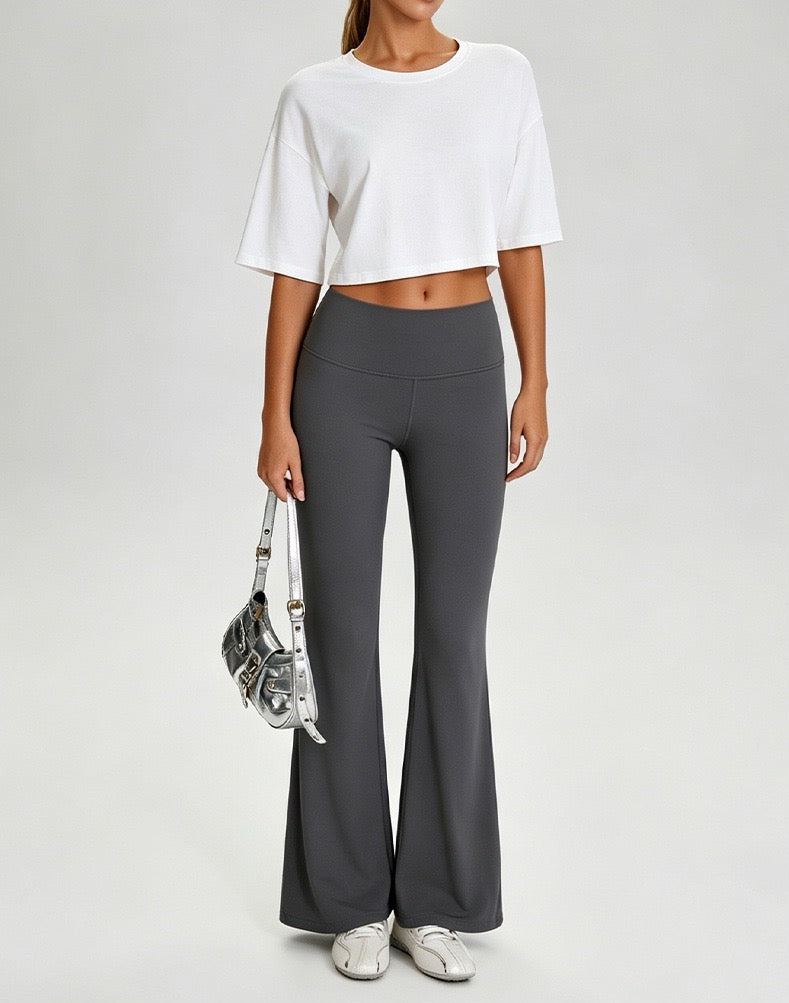 women's training crop top white
