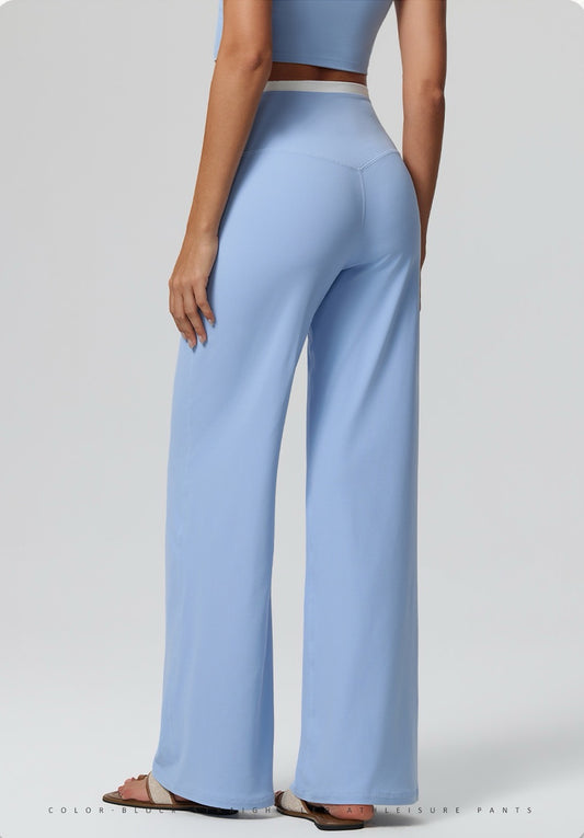 blue women's workout trousers