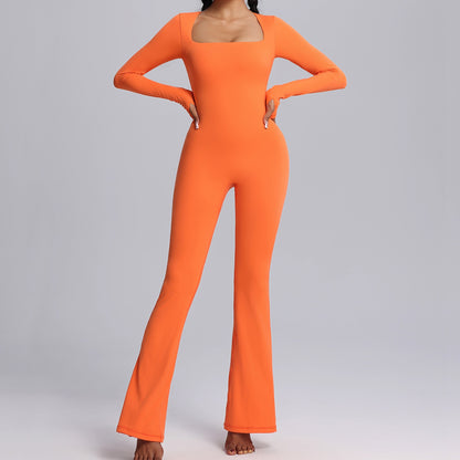 women's Pilates flare jumpsuit