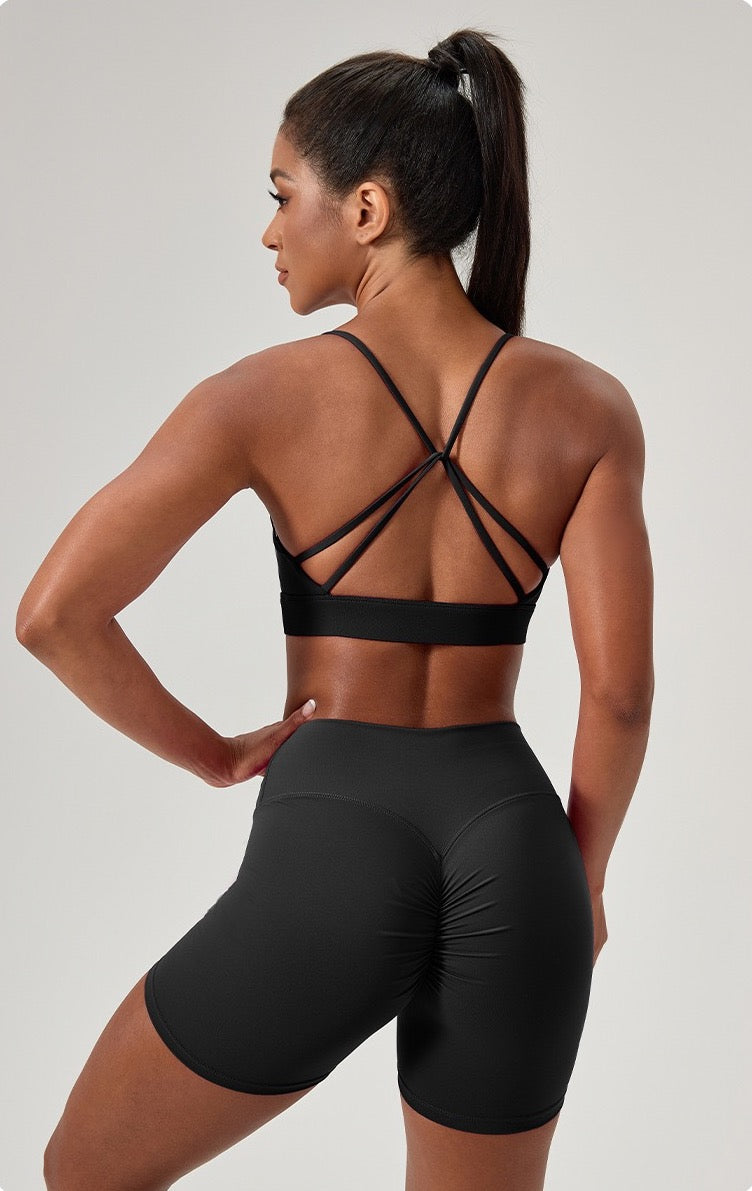 black activewear co ord set