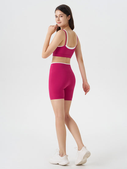red athleisure set women