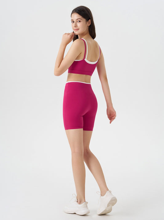 red athleisure set women