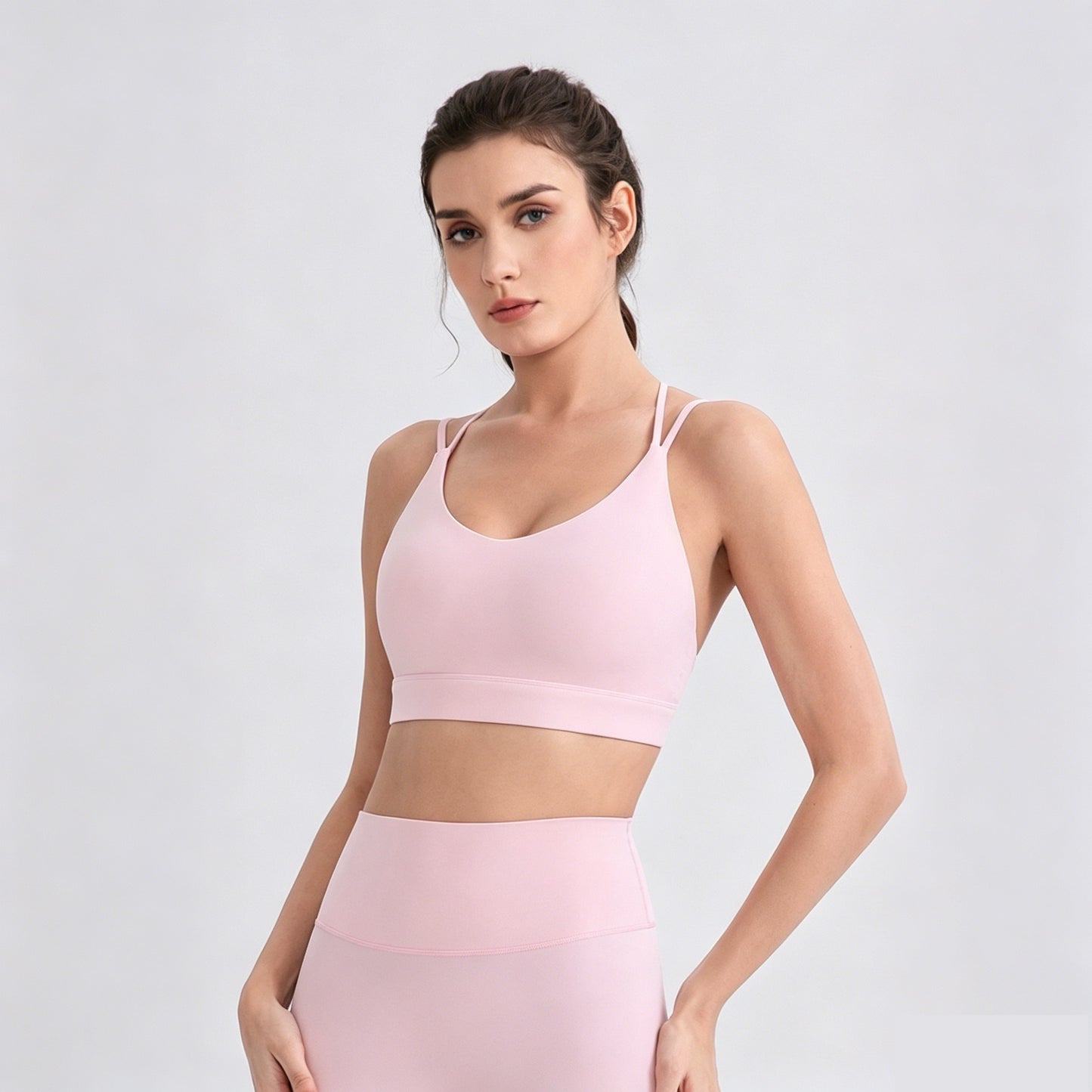 women’s athleisure sports bra pink